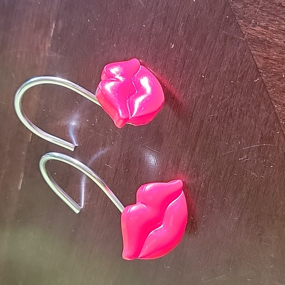 Shower curtain  lips hooks